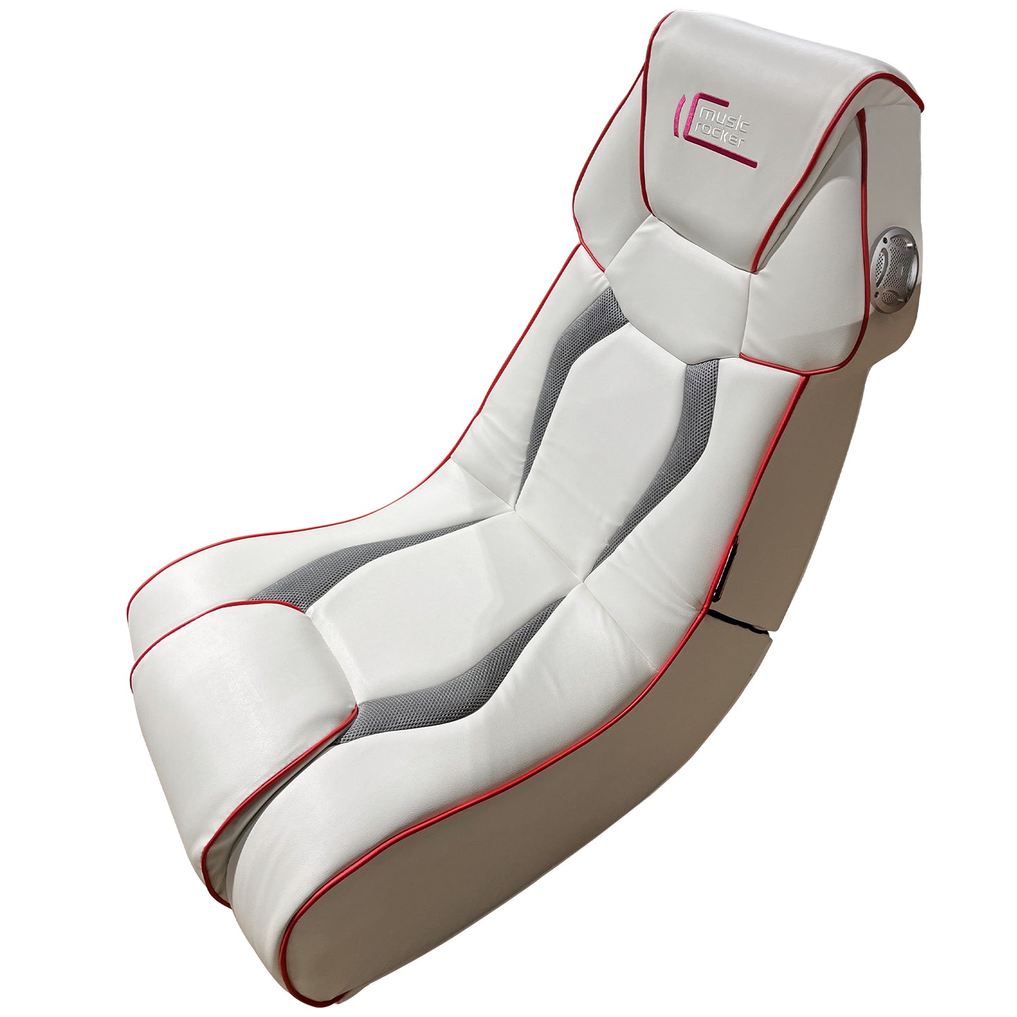 Floor Rocking Gaming Chair with Bluetooth Built in Audio System,Adjustable Backrest and Foldable,Compatible with Gaming Consoles