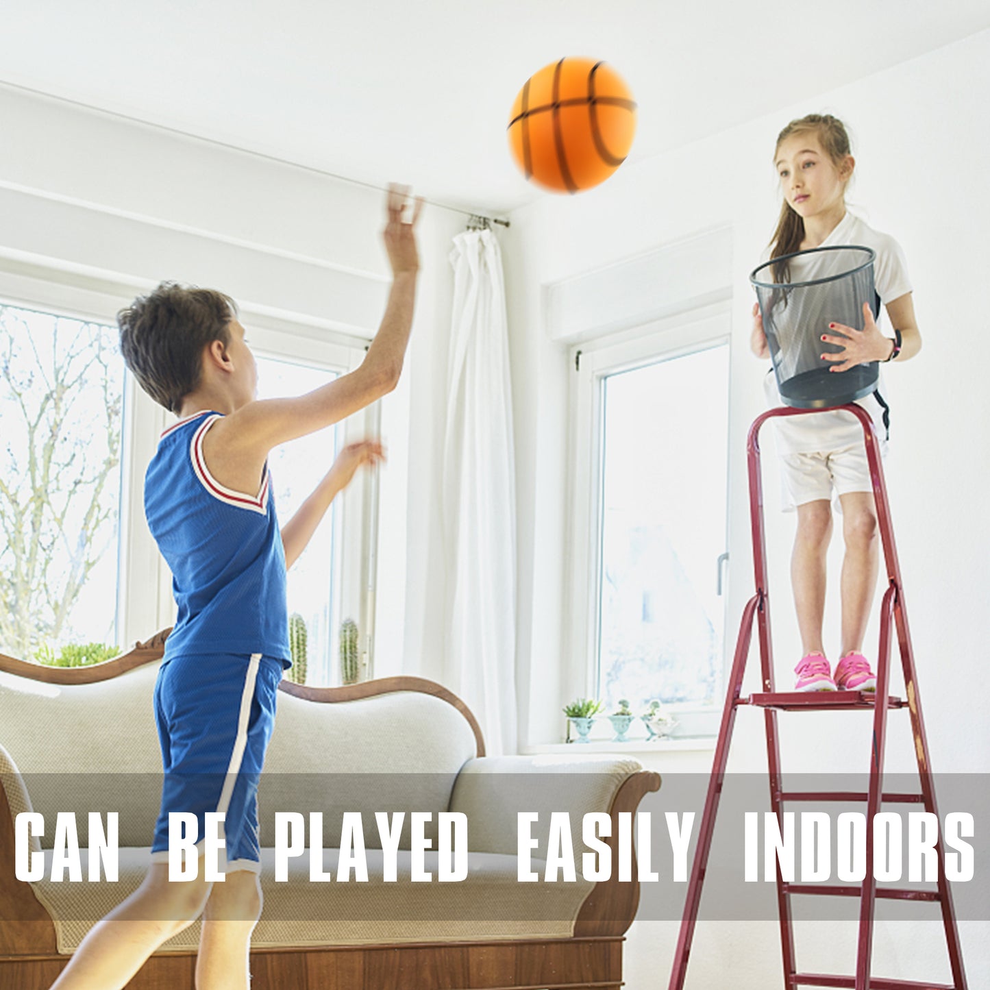 Silent Basketball, Upgrade Silent Basket-Ball Dribbling Indoor,Dribble Dream SIL ent Basket Ball, Silent Sports No Sound Foam Basketball, Size 7