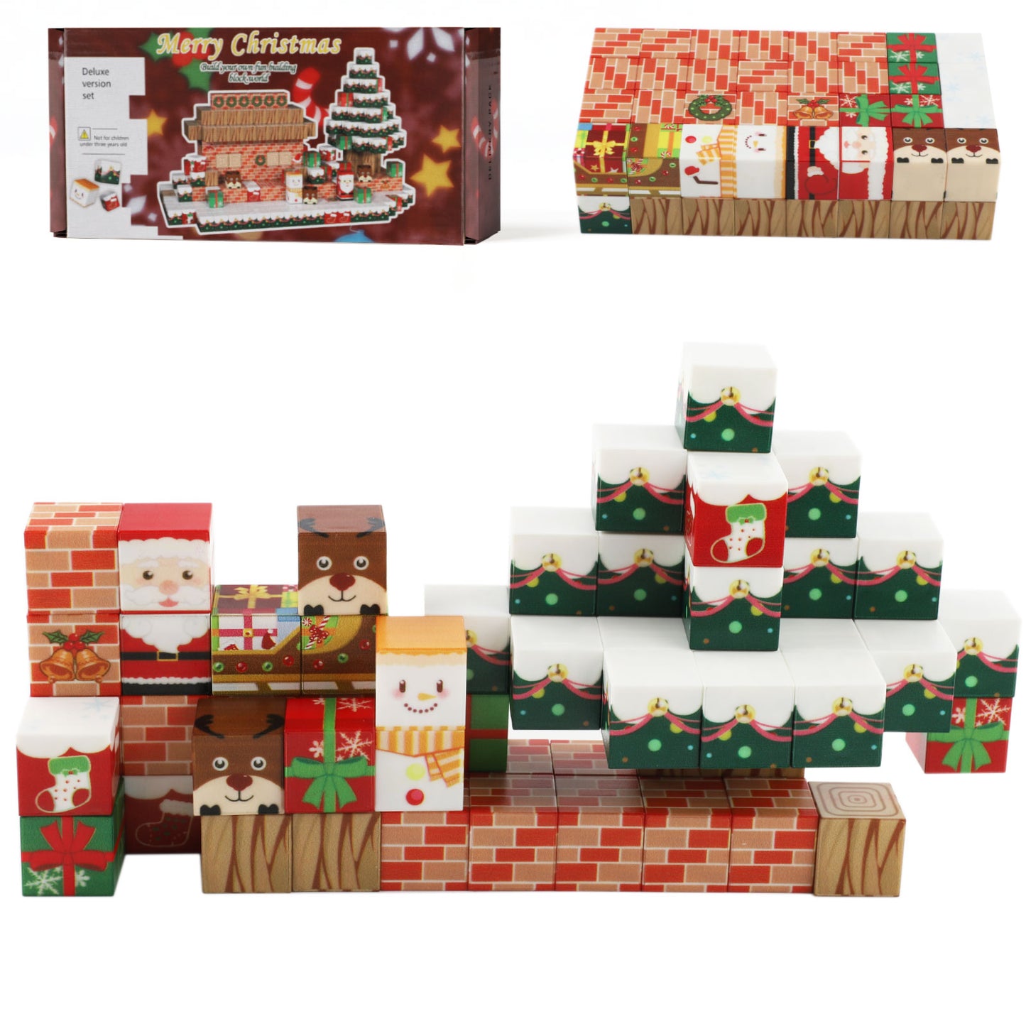 Magnetic Blocks | Sensory Christmas Magnetic Tiles Building Cubes 2025 Upgraded STEM Game Toys for Toddlers | Christmas Birthday Gifts for Boys & Girls Ages 3-4, 5 6 7 8 9 10 11 12