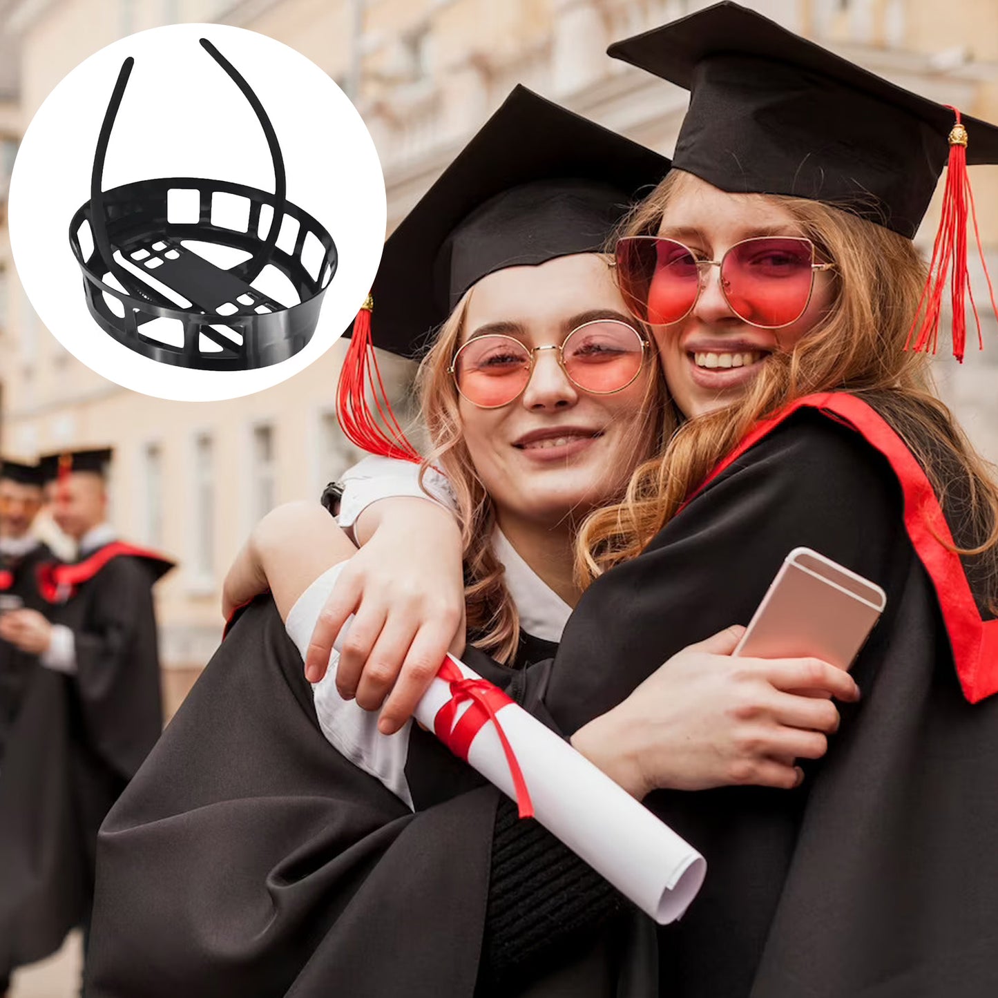 Grad Cap Stabilizer, Grad Cap Insert, Makes Every Graduation Cap Fit Snug and Firm on Your Head.