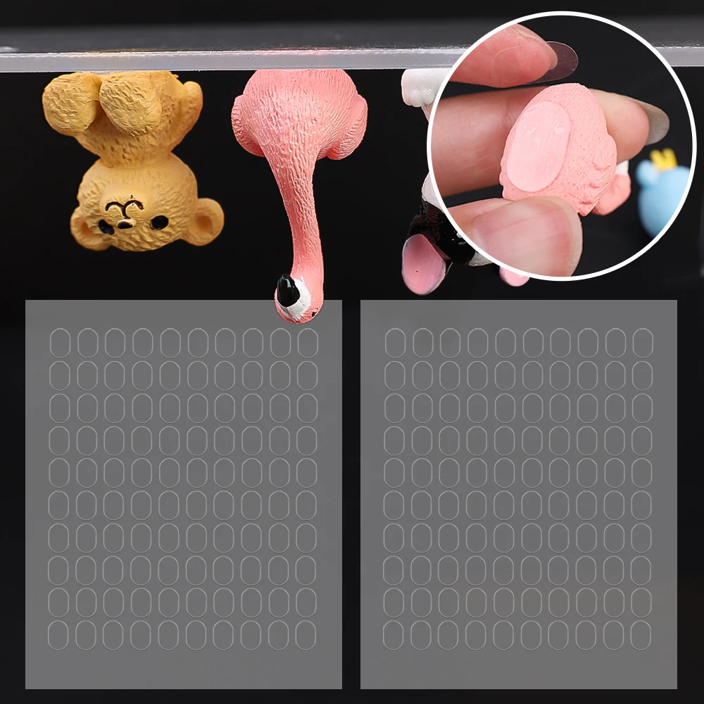 700 Pcs Double Sided Sticky Dots Clear Removable Adhesive Putty - Poster Putty, Sticky Tack, Sticky Dots for Wall Hanging, Balloons, Crafts, Festival Party Decorations (0.31" X 0.51")