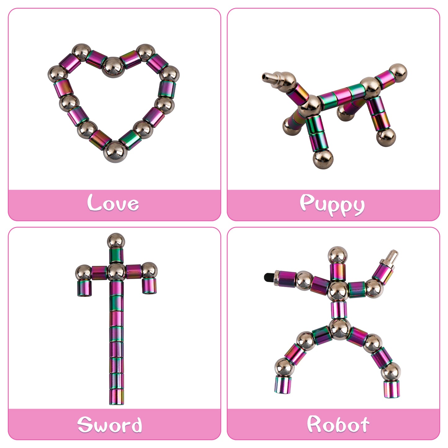 Fidget Pen,Magnetic Pen,Cool 0.5mm Ballpoint Pen,Fun Stress-Relieving Multifunction Writing Pen Creative Gift for Adult or Friends (Multicolor)