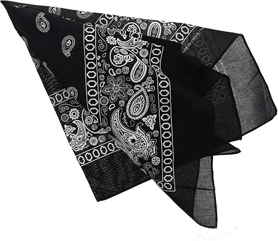 Motique Accessories Extra Large Paisley Bandana 27x27 Inch