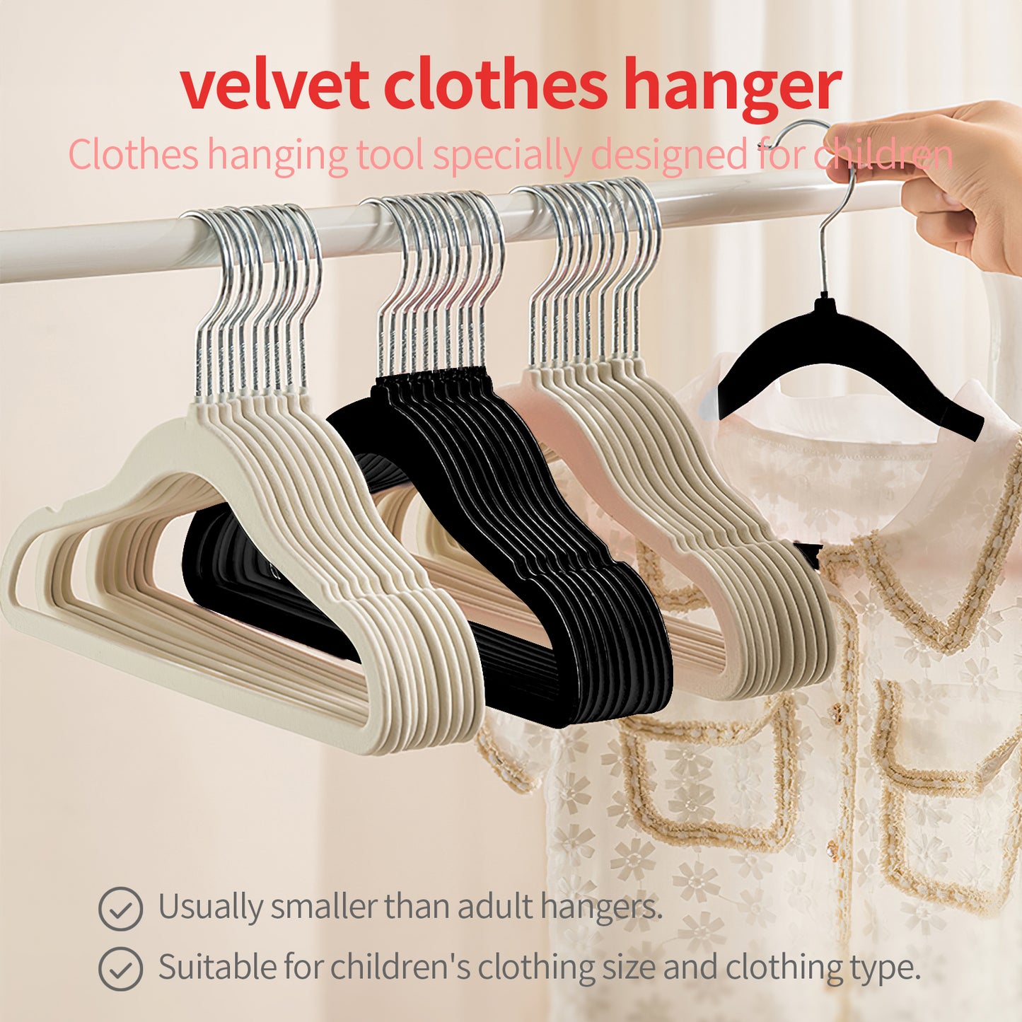 Premium Black Velvet Hangers 30 Pack-Space Saving Felt Hanger, Non Slip Clothes Hangers fo! Closet, Heavy Duty Hanger for coats, Shirts & Pants,360° Swivel Hook, Hold Up to 10lbs