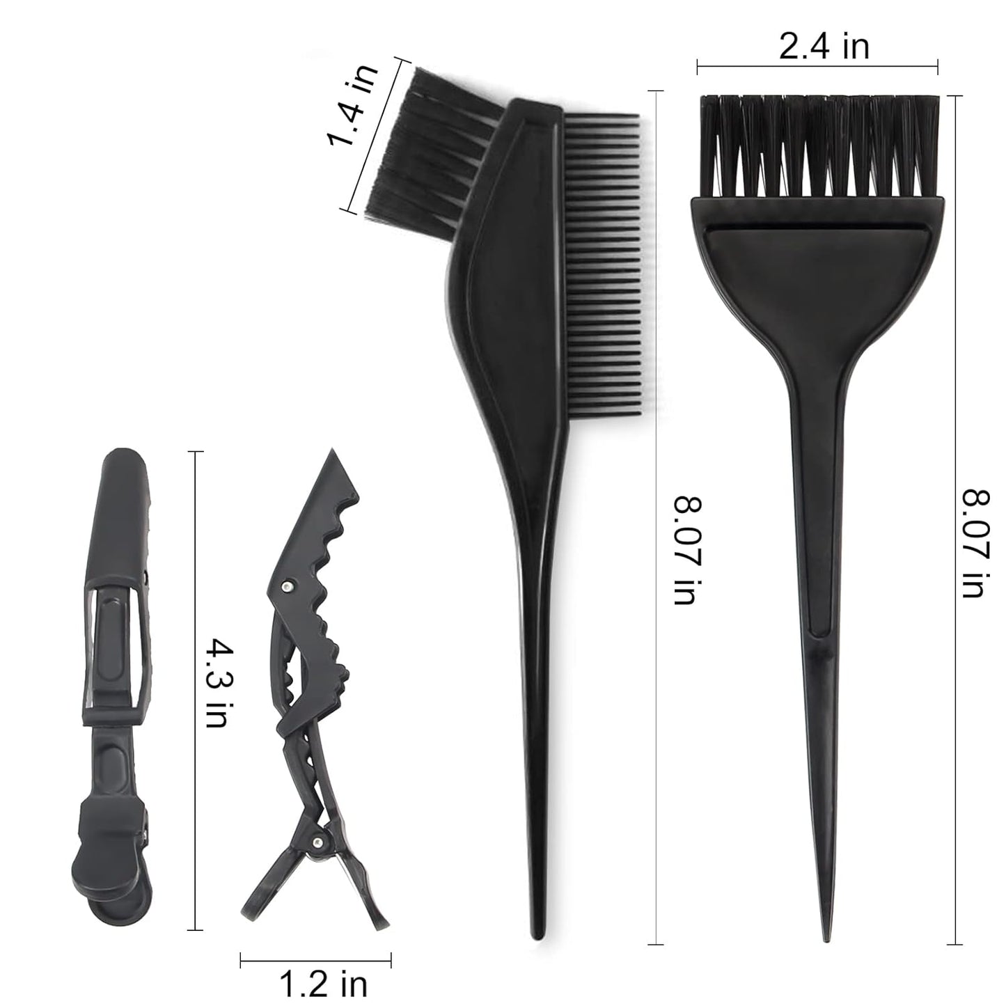 5Pcs Professional Salon Hair Coloring Dyeing Kit, Hair Bleach Dit Hair Coloring Products with Hair Dye Brush, Hair Color Bowl, Hair Clips