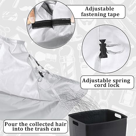 Hair Cutting Capes Umbrella for Adults, Barber Cape Cloak Cape for Home and Salon Use, Keep Hair Off Clothes and Floor