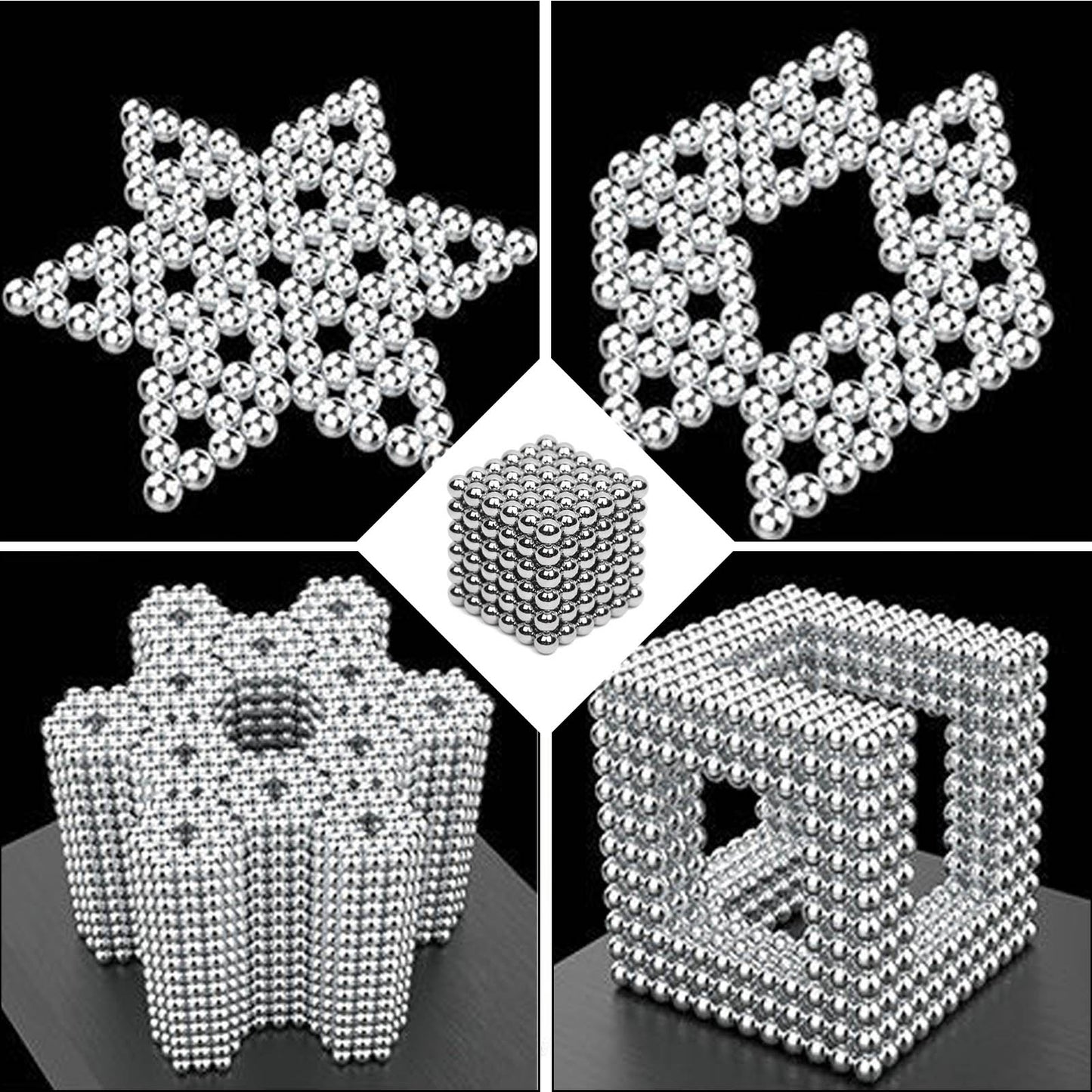 Magnetic Putty Balls for Teenager Adults, Creative 3D Versatile Beads,Fidget Toy Stress Reliever Magnet Slime Beads 216Pcs