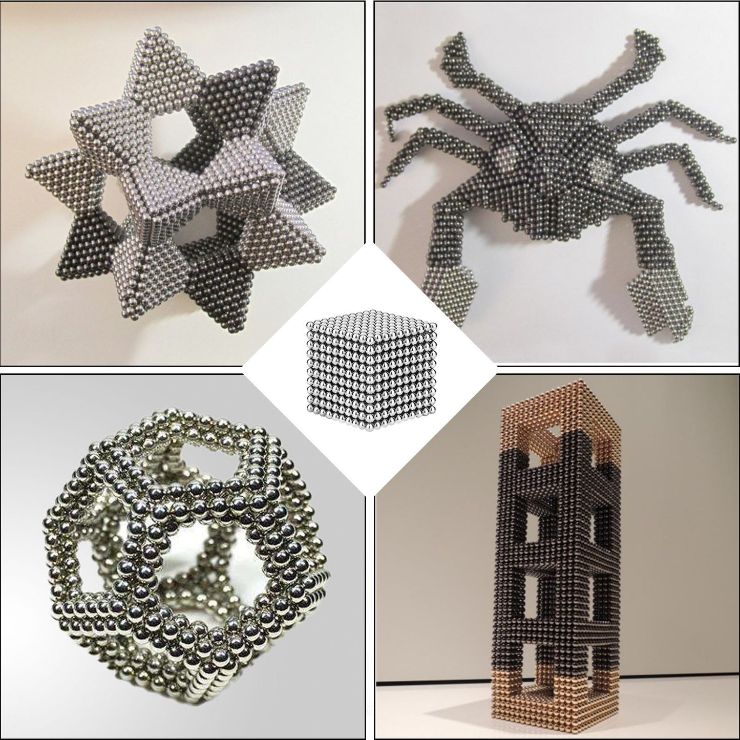 Magnetic Putty Balls for Teenager Adults, Creative 3D Versatile Beads,Fidget Toy Stress Reliever Magnet Slime Beads 1000Pcs