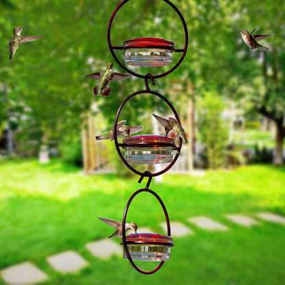 Outdoors Hanging Type Hummingbird Bird Waterer Black Metal for Birds Drinking Fountain with a Hook Bird Supplies Clean Water