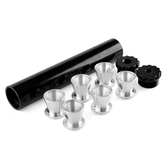 Solvent Filter Trap Black Aluminum Solvent Trap Kit - with Fuel Filter 1/2x28, Black Aluminum 8-Inch Tube with Multiple End Caps, for Industrial Grade Automotive Accessories