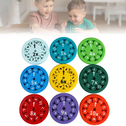 Math Fidget Spinner,Number Round Math Fidget Spinner for Children, Learn Addition&Subtraction& Multiplication & Division 18PCS