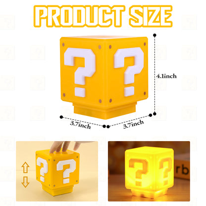 Super Bros-Mini Night Light Question Block For Kids，Box Led Light For Bedrooms