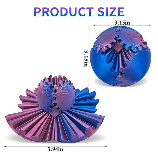 Gear Ball-3D Printed Gear Ball Spin Ball,Gearsphere,Fidget Toy,Gear Ball Fidget Toy,Gearsphere Desk Toy