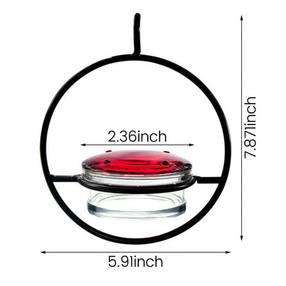 Outdoors Hanging Type Hummingbird Bird Waterer Black Metal for Birds Drinking Fountain with a Hook Bird Supplies Clean Water