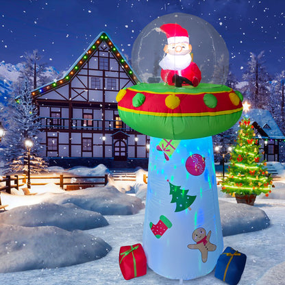 Christmas Inflatable Santa Claus Outdoor Yard Decorations, Blow up Santa Claus with Gift Bag, Huge Santa Carrying Present Sack, Outside Waterproof Xmas Decor for Party Garden Hall Plaza