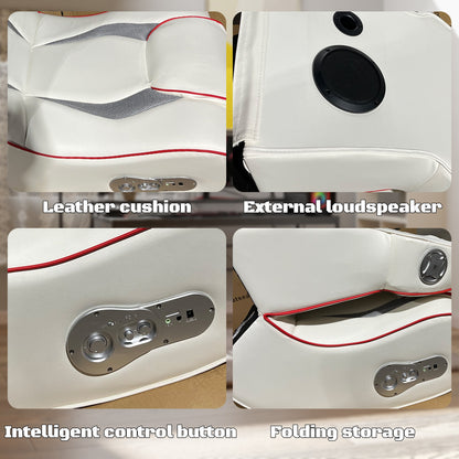 Floor Rocking Gaming Chair with Bluetooth Built in Audio System,Adjustable Backrest and Foldable,Compatible with Gaming Consoles