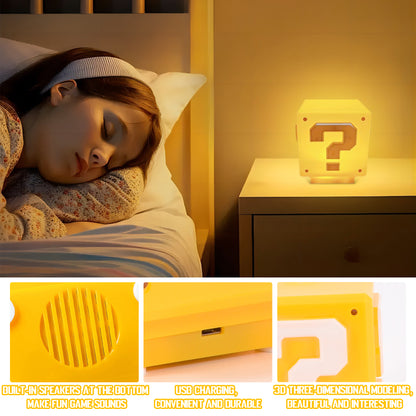 Super Bros-Mini Night Light Question Block For Kids，Box Led Light For Bedrooms