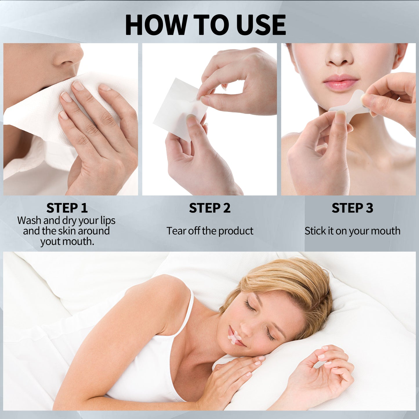 Upgrated Mouth Tape for Sleeping Women and Men - Mouth Tape for Snoring