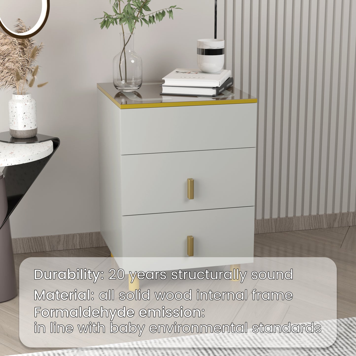 Nightstand with two drawers