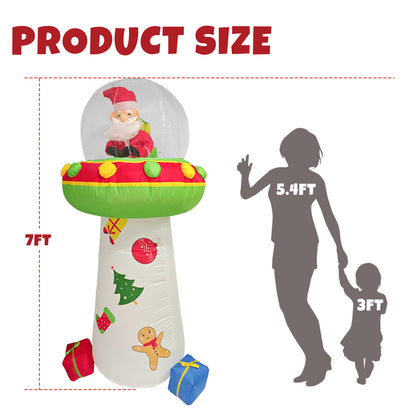 Christmas Inflatable Santa Claus Outdoor Yard Decorations, Blow up Santa Claus with Gift Bag, Huge Santa Carrying Present Sack, Outside Waterproof Xmas Decor for Party Garden Hall Plaza