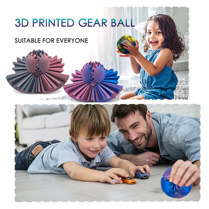 Gear Ball-3D Printed Gear Ball Spin Ball,Gearsphere,Fidget Toy,Gear Ball Fidget Toy,Gearsphere Desk Toy