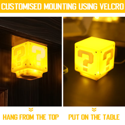 Super Bros-Mini Night Light Question Block For Kids，Box Led Light For Bedrooms