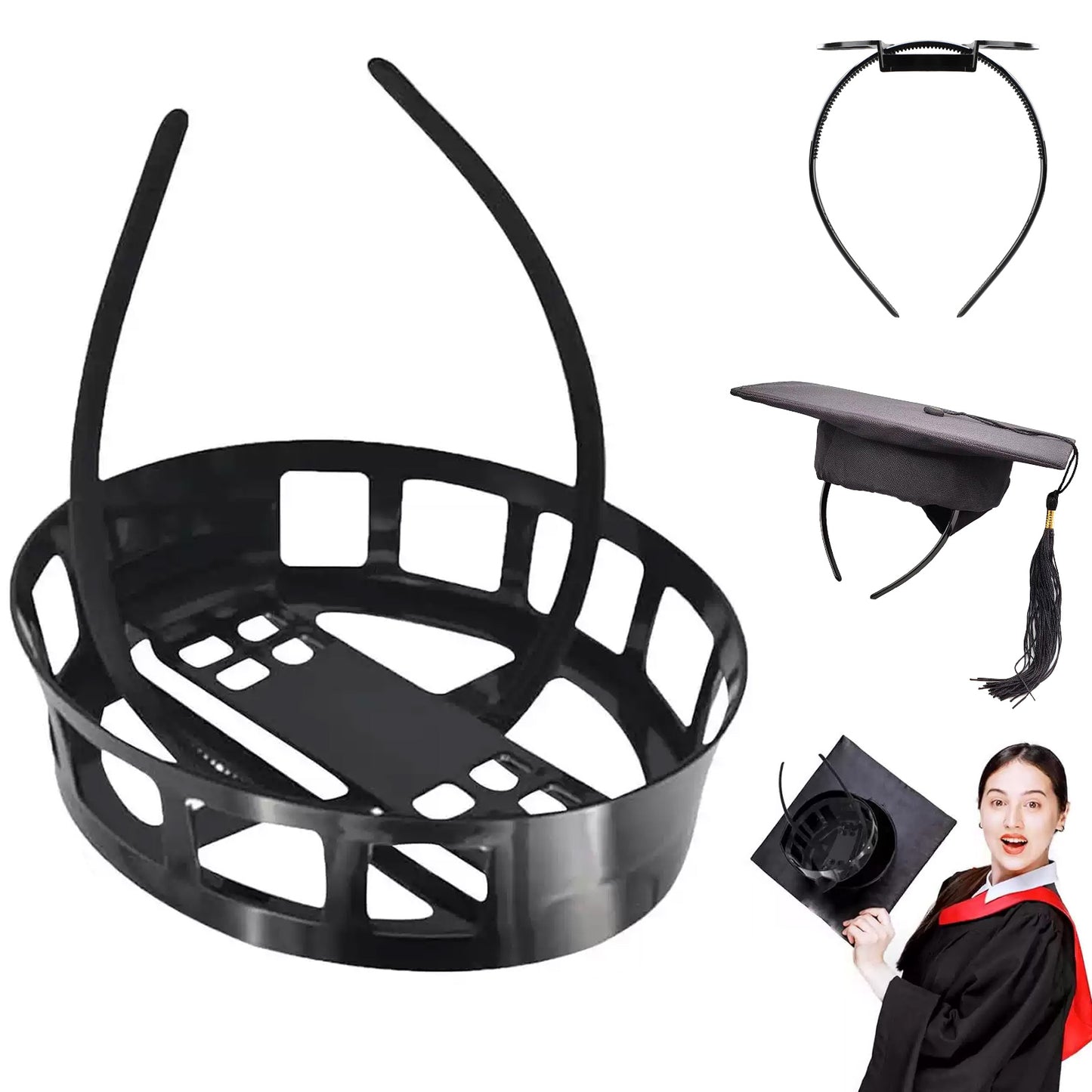 Grad Cap Stabilizer, Grad Cap Insert, Makes Every Graduation Cap Fit Snug and Firm on Your Head.