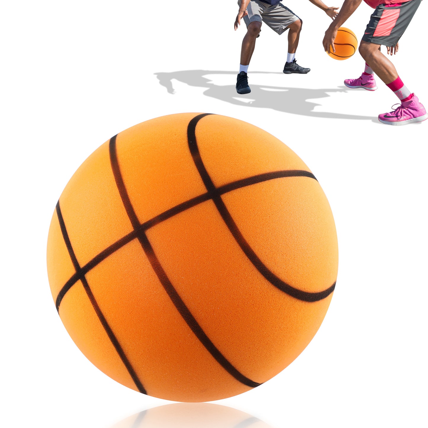Silent Basketball, Upgrade Silent Basket-Ball Dribbling Indoor,Dribble Dream SIL ent Basket Ball, Silent Sports No Sound Foam Basketball, Size 7