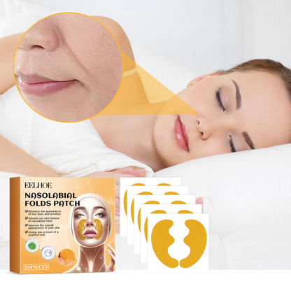 Smile Line Patches – Face Wrinkle Patches for Fine Lines Around Mouth, between Eyes – Non-Silicone Anti-Wrinkle Facial Tape – Comfortable Overnight Use