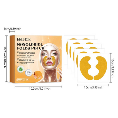Smile Line Patches – Face Wrinkle Patches for Fine Lines Around Mouth, between Eyes – Non-Silicone Anti-Wrinkle Facial Tape – Comfortable Overnight Use