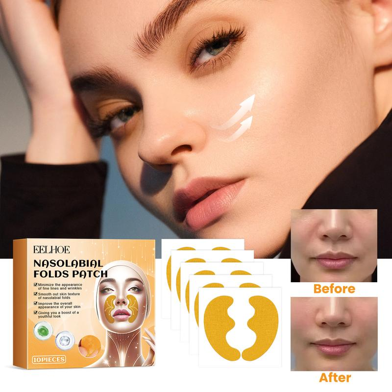Smile Line Patches – Face Wrinkle Patches for Fine Lines Around Mouth, between Eyes – Non-Silicone Anti-Wrinkle Facial Tape – Comfortable Overnight Use