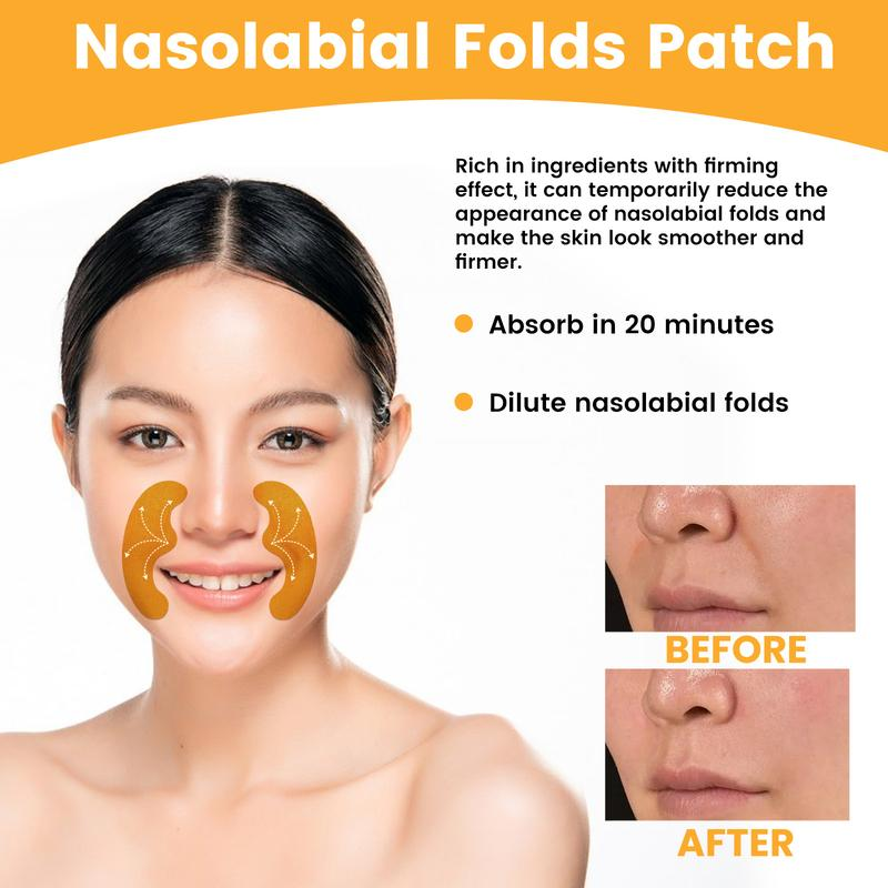Smile Line Patches – Face Wrinkle Patches for Fine Lines Around Mouth, between Eyes – Non-Silicone Anti-Wrinkle Facial Tape – Comfortable Overnight Use