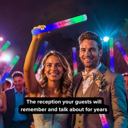 50PCS Foam glow sticks bulk,wedding glow sticks for reception props，white light-up sticks for adults wedding，light up foam sticks，party light sticks pack,light sticks for parties bulk.