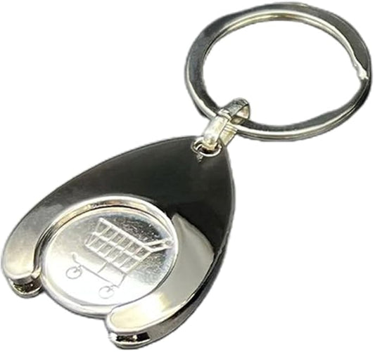Handy Trolley Tokens Keychain Versatile Metal Coin Holder Chains Indispensable Keyring Decortaion for Shopping Crowd