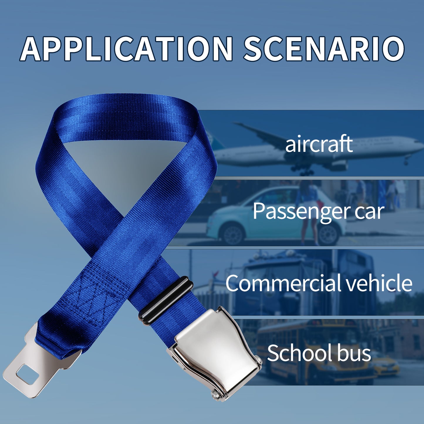 Airplane Seat Belt Extender,Adjustable Airplane Seat Belt Extender 7-32" with Carry Case,FITS ALL Airlines