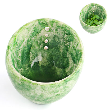 Vanilla Peeling Bowl Leaf Separator Herb Stripper Bowl for Cooking Herb Bowl Stripper Green Leaf Herb Stripper Vegetable Stripper Tool Herb Peeling Bowl Herb Resin Beige