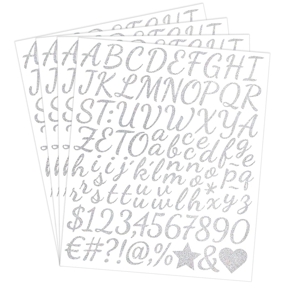 4 Sheets Gold Glitter Letter Stickers 1 Inch, Gold Alphabet Letter and Number Vinyl Stickers Waterproof, Golden Glitter Stickers Self-Adhesive Water Bottles Scrapbooking Mailbox Poster Sign Grad Cap