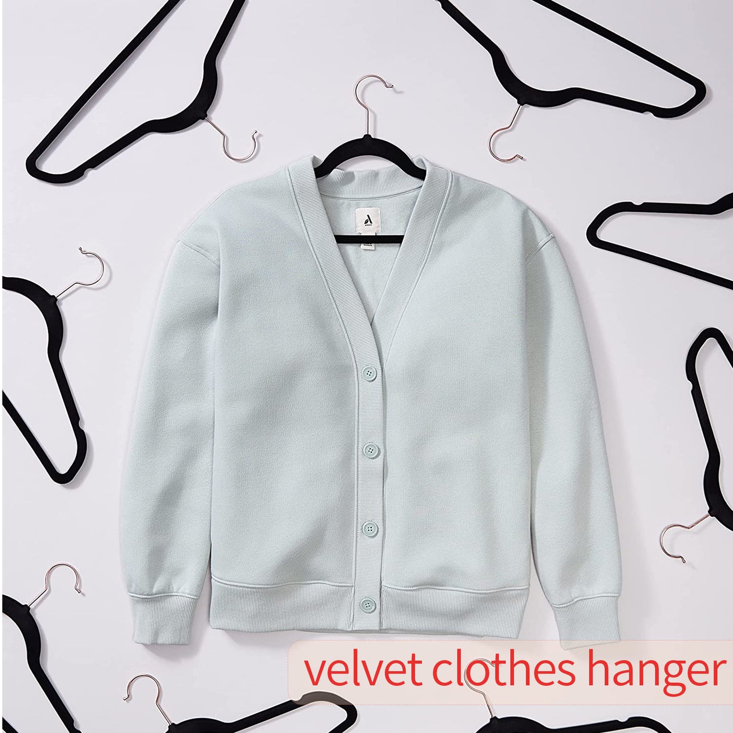 Premium Black Velvet Hangers 30 Pack-Space Saving Felt Hanger, Non Slip Clothes Hangers fo! Closet, Heavy Duty Hanger for coats, Shirts & Pants,360° Swivel Hook, Hold Up to 10lbs