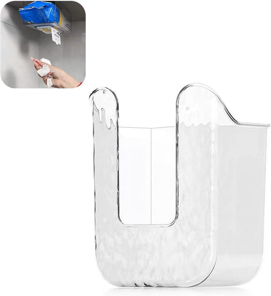 2pcs Wall-Mount Wipe Holder Tissue Storage Box for Kitchen and Bathroom Pet Material No Damage to Walls Easy to Install Smooth