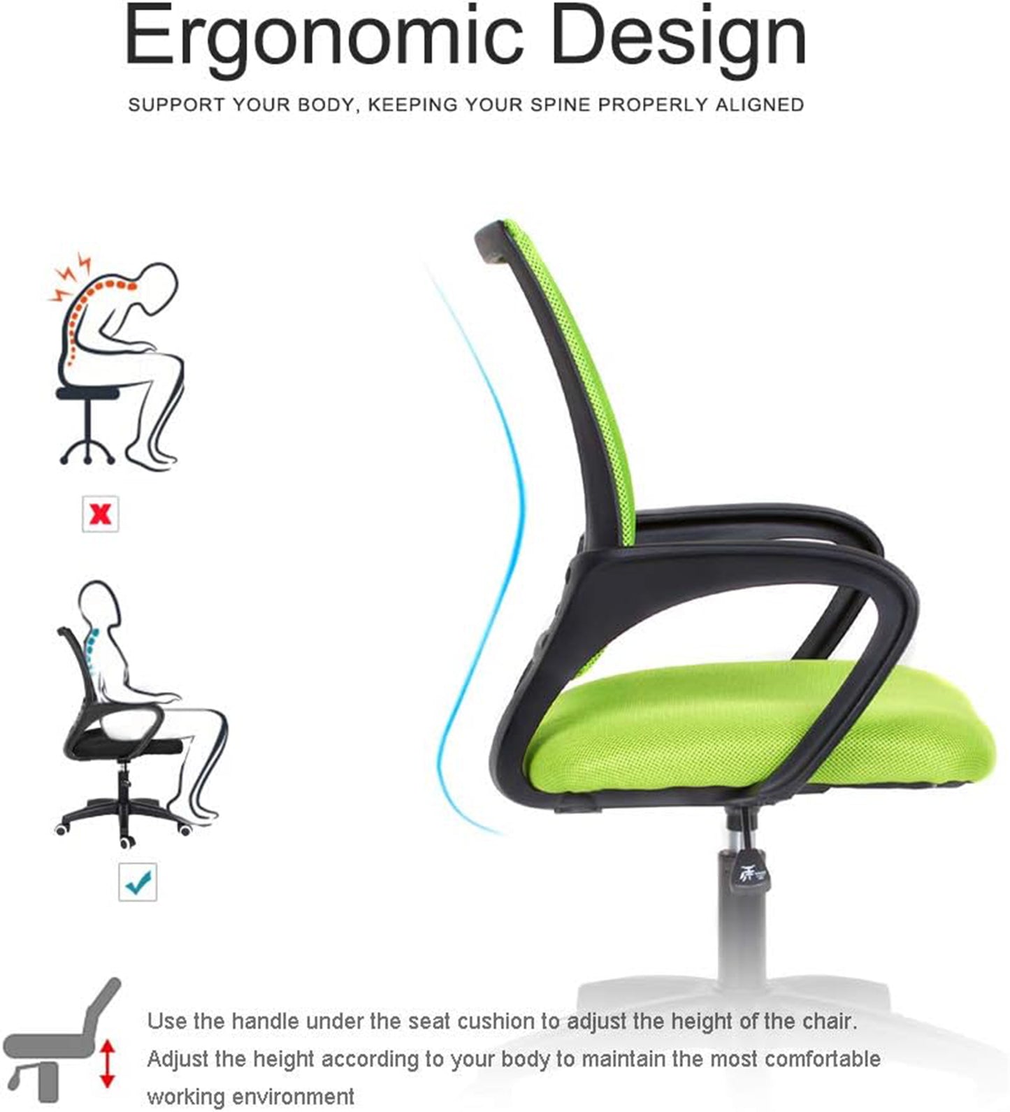 Office Chair,Mesh Computer Desk Chair,Home Office Desk Chairs(Green)