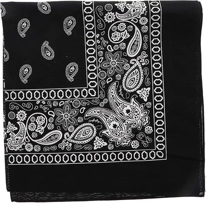 Motique Accessories Extra Large Paisley Bandana 27x27 Inch