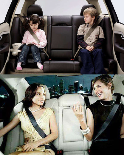 2 Pack 3 Point Seat Belt Pads Universal Adjustable Retractable Lap Set for Go Kart,Club Golf Cart,UTV,VR,Minivan Van, SUV, Cars, Buggies,Pickup，Truck for Modification Belts Kits (L-Black)