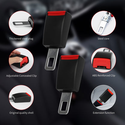 Seat Belt Extender, 2 Pack Upgraded Seatbelt Extender (Compatibility Better) Car Seat Belt Buckle for Seat Belt Extension, Seat Belt Clip Extender Fits Most Cars