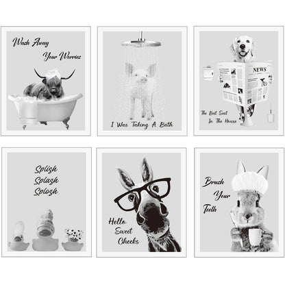 6PCS wall decoration set, suitable for living room and bedroom. Simple and elegant, with cute little animals as vivid decorative items.