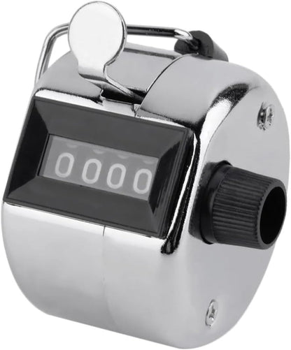 Clicker Tally Counter Handheld 4-Digit Mechanical Pitch Counter for Counting Numbers Inventory Coaching Golf Sports Events