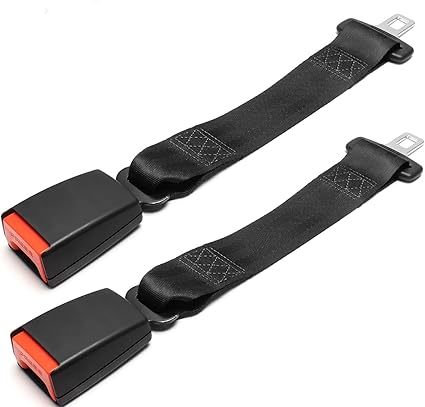 Seat Belt Extender, 2 Packs 14" Car Buckles Seat Belt Extension with Metal Tongue, Car Seatbelt Extension for Obese Men Pregnant Women Child, Seat Belt Clip Extender Car Accessories (14inch))