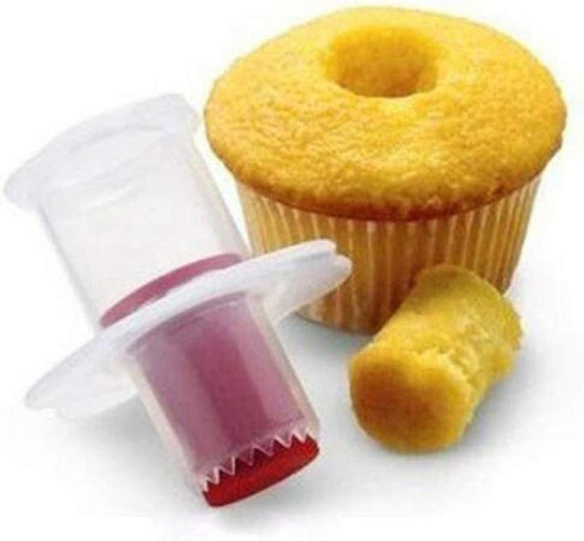 2pcs Cupcake Tools Muffin Cake Pastry Model Plunger Cutter Decorating Plastic Cake Digging Holes Device Filling - Cupcake Hole Punch