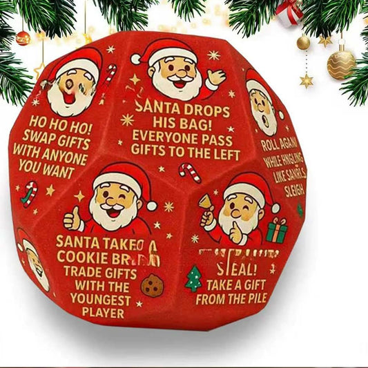 2PCS Christmas Swap Gift Exchange Dice, 3 * 3 inches Christmas Stocking Stuffers Exchange Gifts Dice Games with Friends and Family for Xmas, Birthday, Party, and Family Night, Holiday (Red)