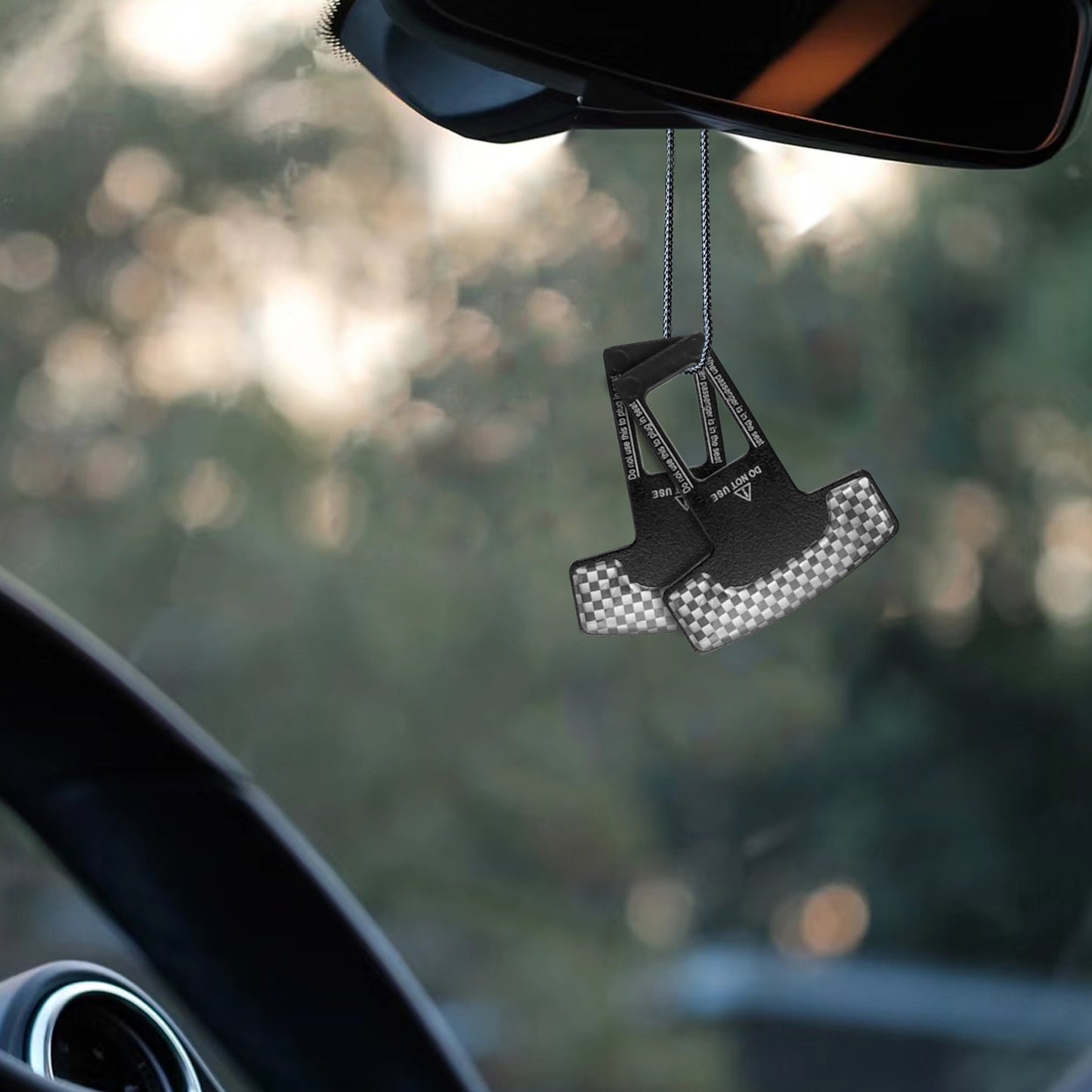 Seat Belt Clip, 2PCS Upgraded Seatbelt Clip, Car Supplies Seat Belt Clip Safety Belts Buckle，Universal for Most Vehicles（Black grid)