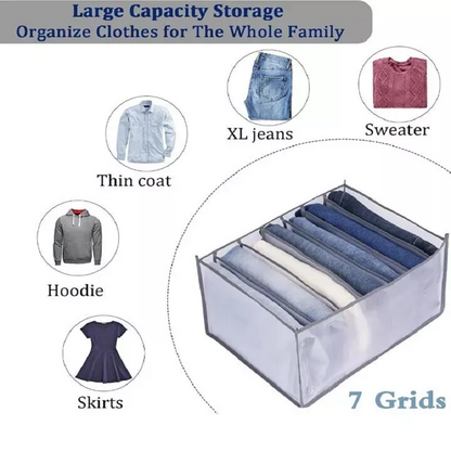 4 pieces Clothing Storage Organizer for Bedroom – Fabric Drawer Divider Box for Wardrobe, Mesh Storage Bin for Jeans and Clothes.